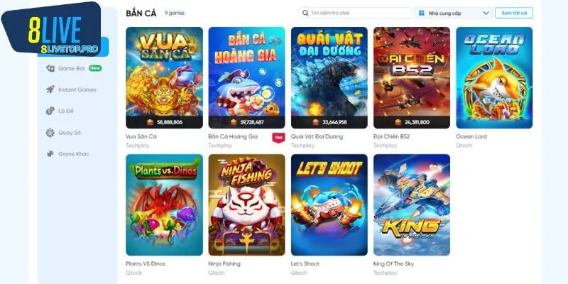 Tổng quan về bắn cá 8LIVE